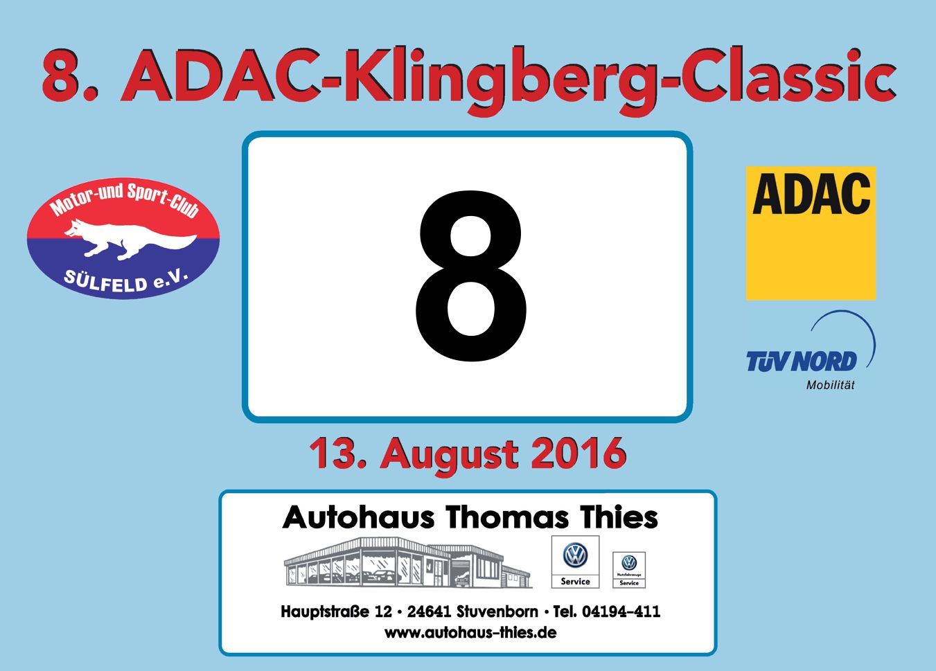 Rallyeschild 8. ADAC-Klingberg-Classic