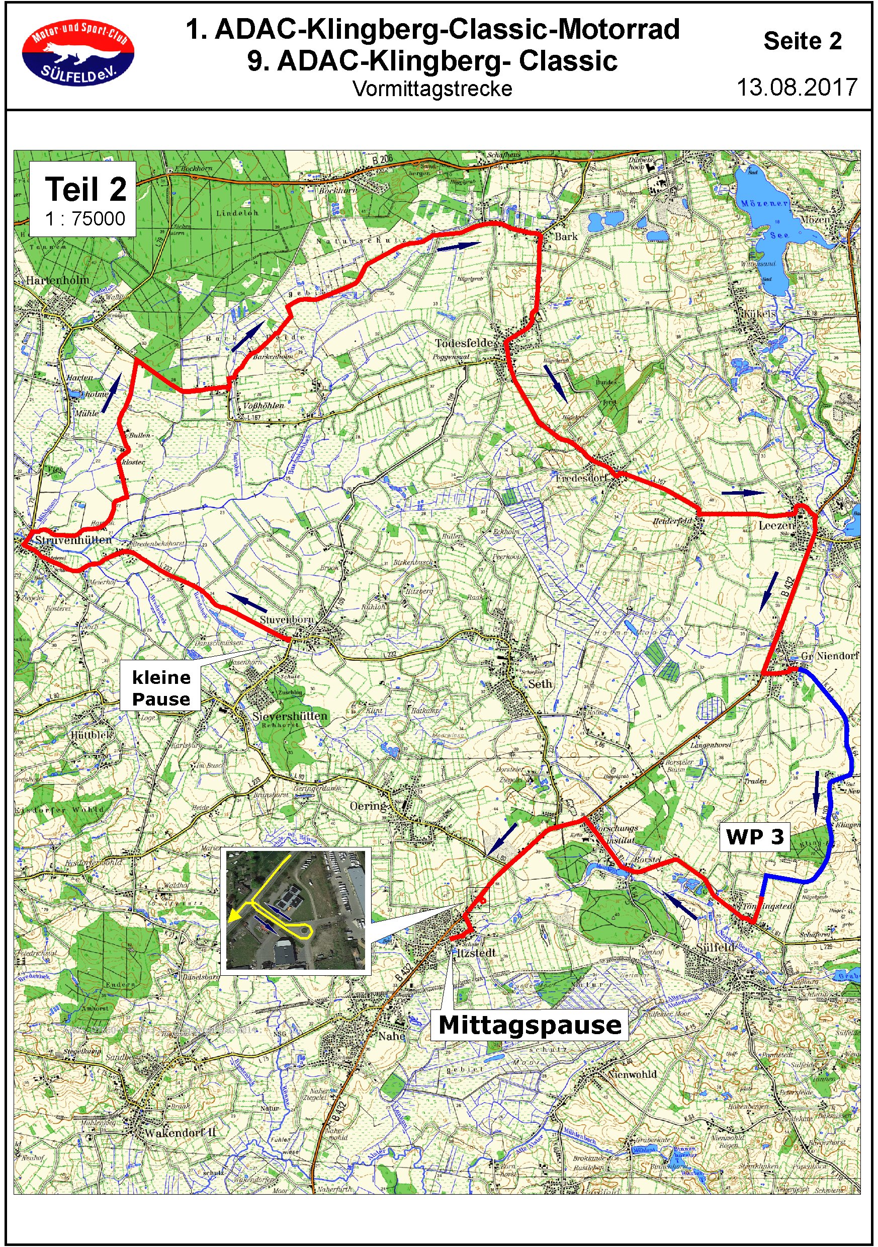 Fahrtauftrag 1.ADAC-Klingberg-CLassic-Motorrad