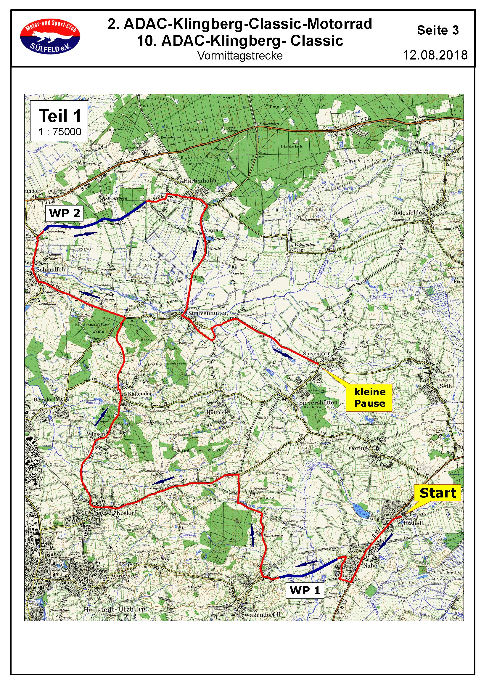 Fahrtauftrag Motorrad 2018 des MuSC-Sülfeld e.V. im ADAC