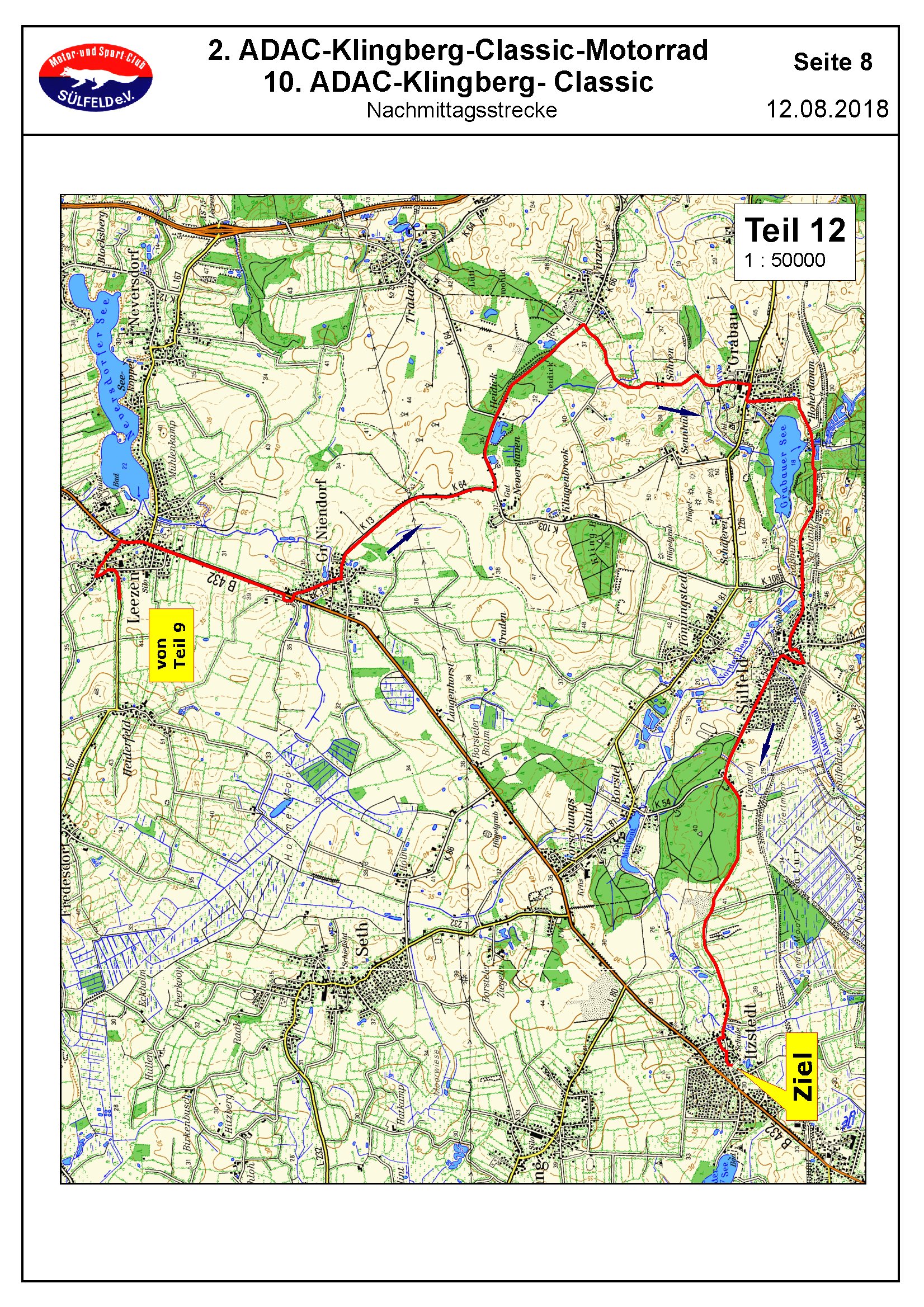 Fahrtauftrag Touristich 2018 des MuSC-Sülfeld e.V. im ADAC