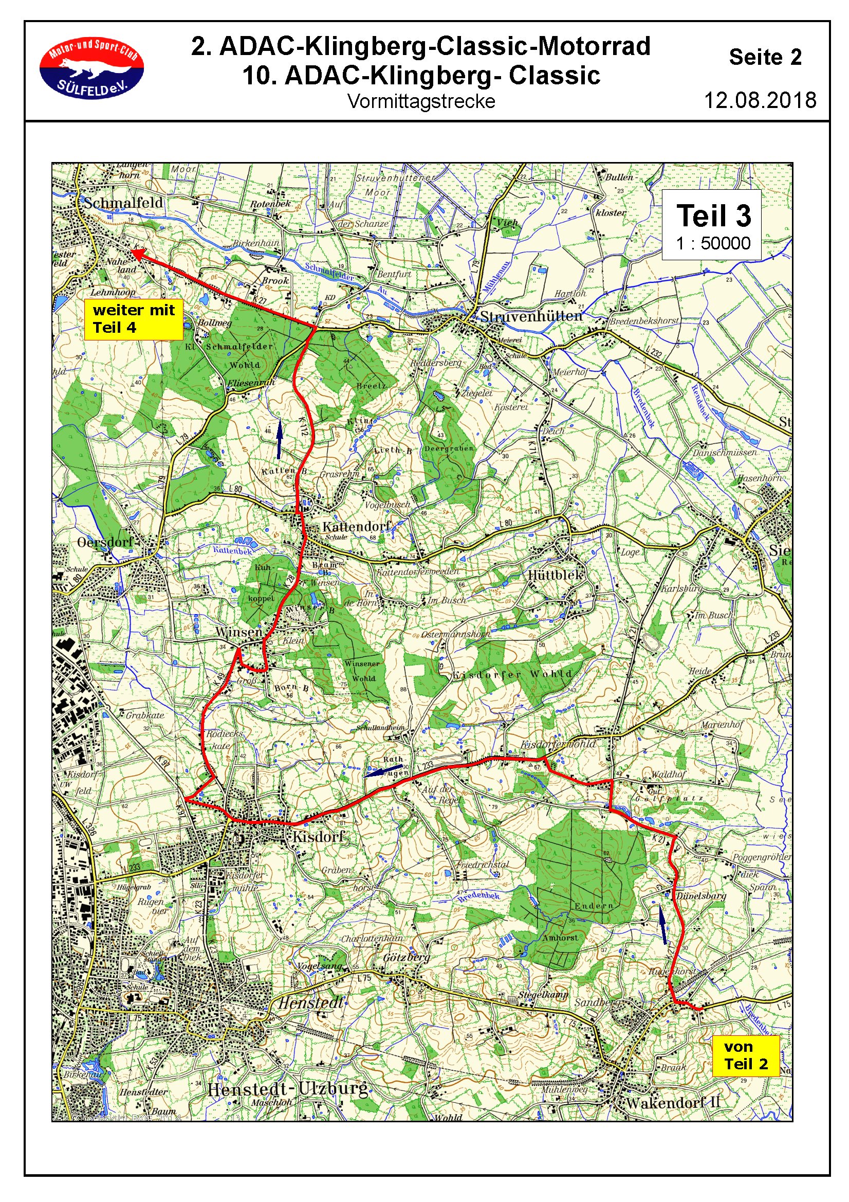 Fahrtauftrag Touristich 2018 des MuSC-Sülfeld e.V. im ADAC